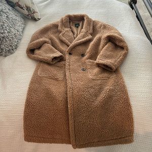 Lightly worn Sherpa coat (mid calf length)